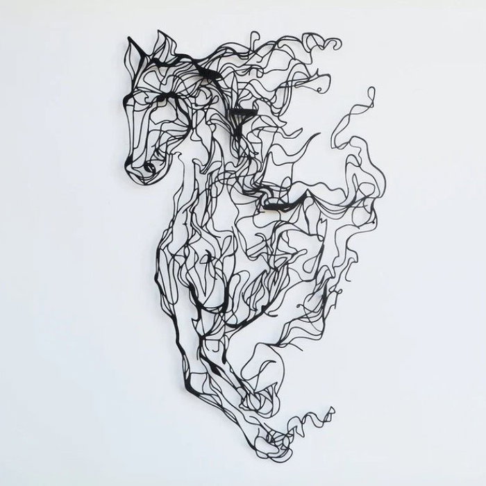 Wallity Metal Horse Line Art - APT724 v2